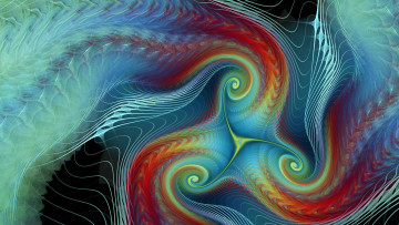 Картинка 3д графика fractal фракталы узор цвета