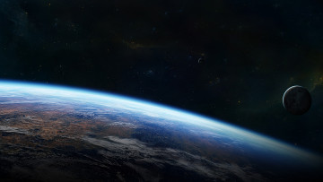 Картинка космос земля планеты звезды атмосфера