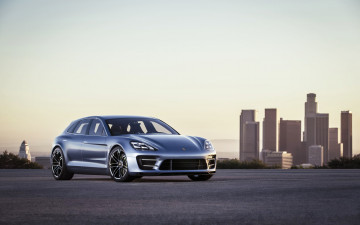 обоя автомобили, porsche, panamera, площадка