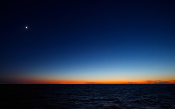 обоя ocean, природа, моря, океаны, горизонт, звезды, неьо, океан, заря, утро