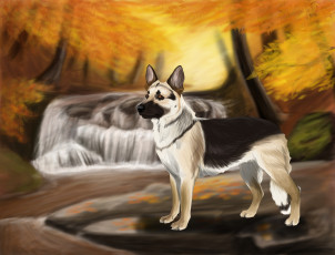 Картинка рисованные животные +собаки собака