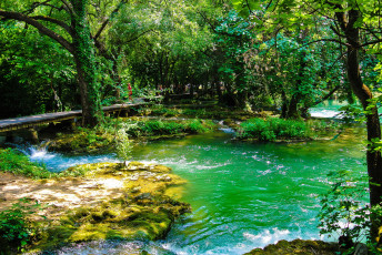 Картинка croatia+krka+nat +park природа реки озера водопад река лес парк хорватия