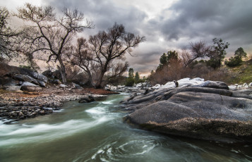 Картинка природа реки озера течение камни деревья река
