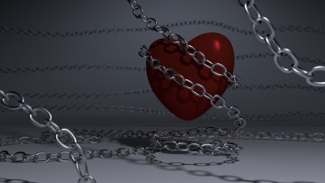 Картинка 3д+графика romance сердечко цепь
