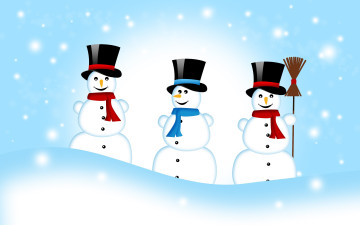 Картинка праздничные векторная+графика+ новый+год снеговики