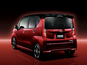 обоя автомобили, daihatsu, move, custom, 2014г, красный