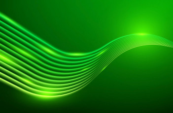 Картинка 3д+графика абстракция+ abstract зеленый волны
