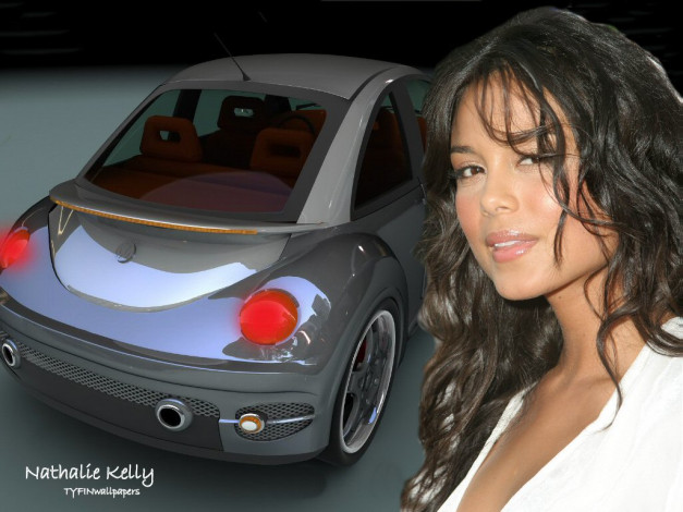 Обои картинки фото nathalie, kelly, автомобили, авто, девушками