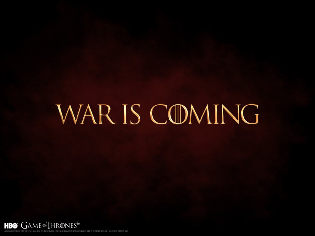 Обои картинки фото war, is, coming, кино, фильмы, game, of, thrones, сериал, надпись