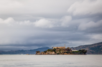 Картинка города -+пейзажи залив побережье остров тюрьма алькатрас калифорния океан