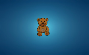 Картинка медведь рисованные минимализм синий фон сидит мишка