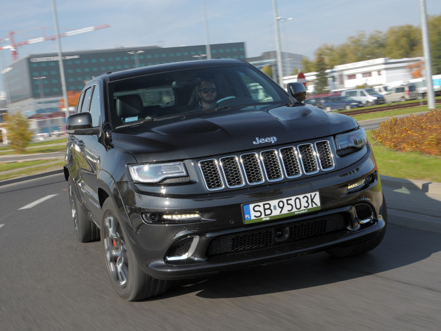 Обои картинки фото автомобили, jeep, темный, eu-spec, srt, cherokee, grand