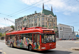обоя троллейбус, техника, троллейбусы, белград, город