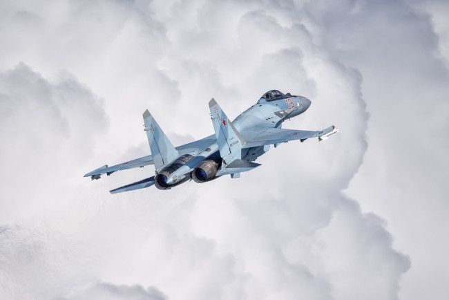 Обои картинки фото su-35s, авиация, боевые самолёты, россия, ввс