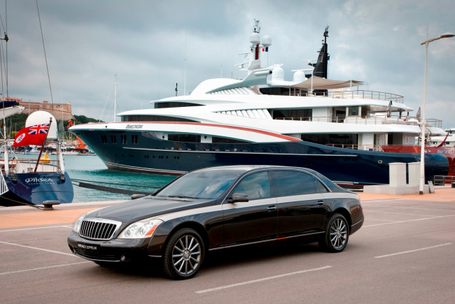 Обои картинки фото maybach 62 zeppelin 2009, автомобили, maybach, 2009, zeppelin, 62