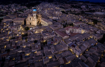 Картинка города -+панорамы собор италия сицилия вид с воздуха город