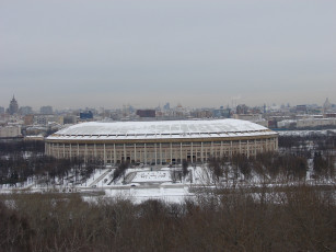 Картинка большая спортивная арена лужники города москва россия