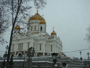 обоя храм, христа, спасителя, города, москва, россия