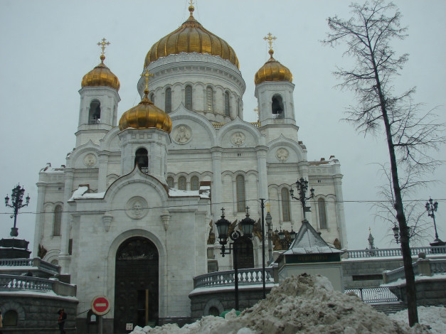 Обои картинки фото храм, христа, спасителя, города, москва, россия