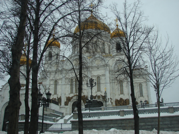 Обои картинки фото храм, христа, спасителя, города, москва, россия