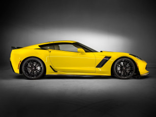 Картинка автомобили corvette stingray z06 c7 2014г желтый