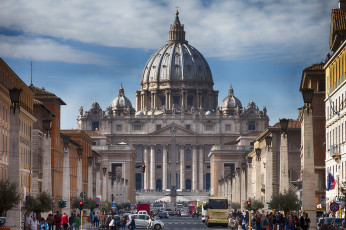 Картинка rome+week+-+vatican+view города рим +ватикан+ италия площадь собор