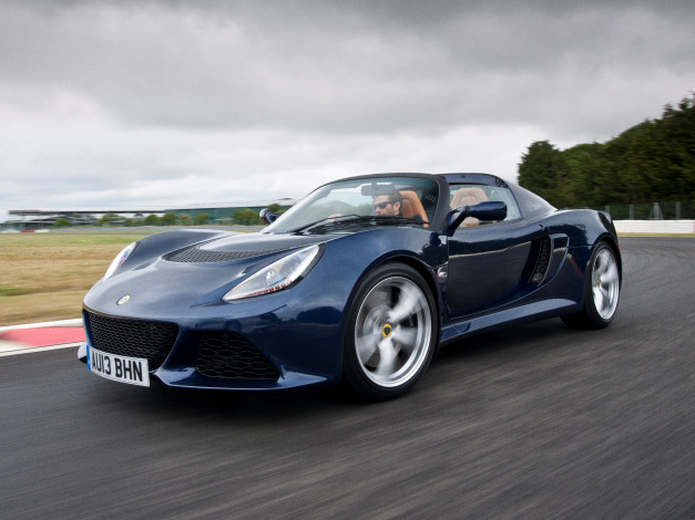 Обои картинки фото автомобили, lotus, exige, s, roadster, uk-spec, 2013г, темный