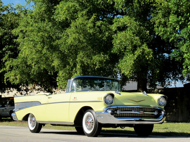 Обои картинки фото автомобили, chevrolet, 1957, belair, chevy