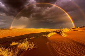 Картинка природа радуга пустыня