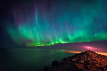 Картинка природа северное+сияние небо ночь