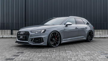 обоя abt audi rs4 2018, автомобили, audi, abt, серый, 2018, rs4