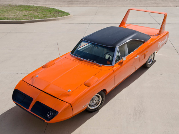 Обои картинки фото plymouth road runner superbird 1969, автомобили, plymouth, road, runner, superbird, 1969, оранжевый