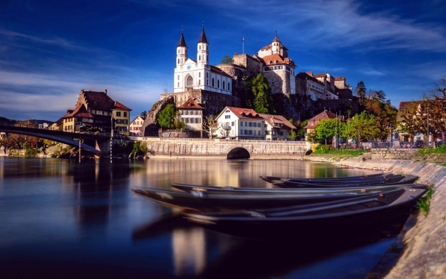 Обои картинки фото aarburg castle, города, замки швейцарии, aarburg, castle