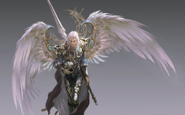Картинка фэнтези ангелы ангел крылья меч