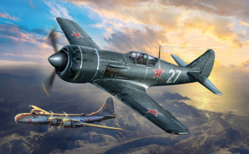 Картинка авиация боевые+самолёты ссср ла-11 поршневой истребитель боевой самолёт