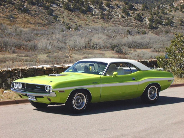 Обои картинки фото dodge, challenger, 1970, rt, автомобили