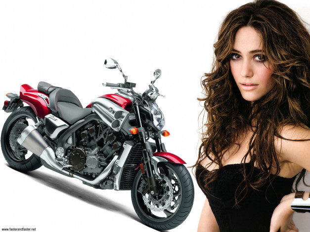 Обои картинки фото мотоциклы, мото, девушкой