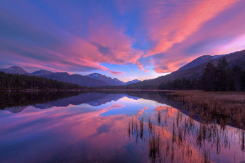 Картинка природа реки озера пейзаж горы закат