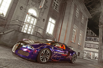 Картинка 2012 bugatti veyron sang noir автомобили