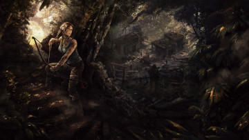 Картинка видео игры tomb raider 2013 арт lara croft лес джунгли
