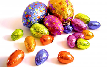 Картинка праздничные пасха шоколадные яйца