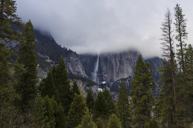 Обои картинки фото california, yosemite, природа, горы, водопад