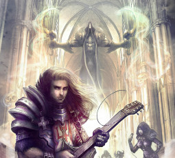 Картинка видео+игры diablo+iii +reaper+of+souls демон серпы парен гитара сияние девушка