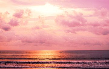 обоя природа, моря, океаны, небо, море, розовое