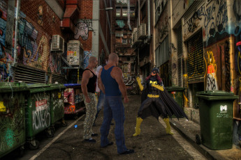 Картинка 3д+графика фантазия+ fantasy фон взгляд девушка batgirl парни супермен