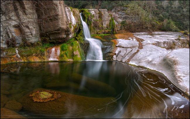 Обои картинки фото природа, водопады, скалы, река