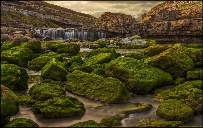 Обои картинки фото природа, водопады, река, скалы