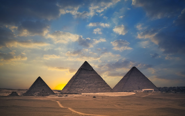 Обои картинки фото города, - исторические,  архитектурные памятники, памятник, небо, пирамиды, египет