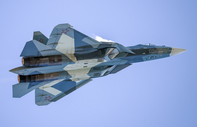 Обои картинки фото t-50 pak-fa, авиация, боевые самолёты, истребитель