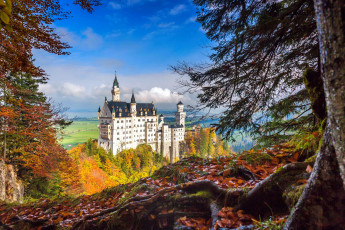 Картинка города замок+нойшванштайн+ германия castle neuschwanstein